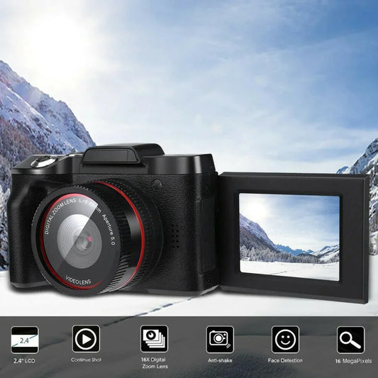 Digital Photography Camera for Beginner Vintage Vlog Video Recorder Camcorder Camera With 2.4-inch LCD Screen For Travel Hiking